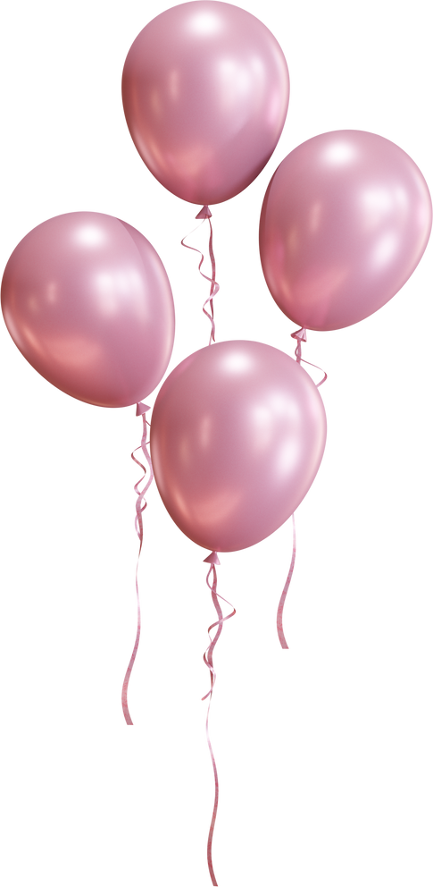 3D Pink Balloons