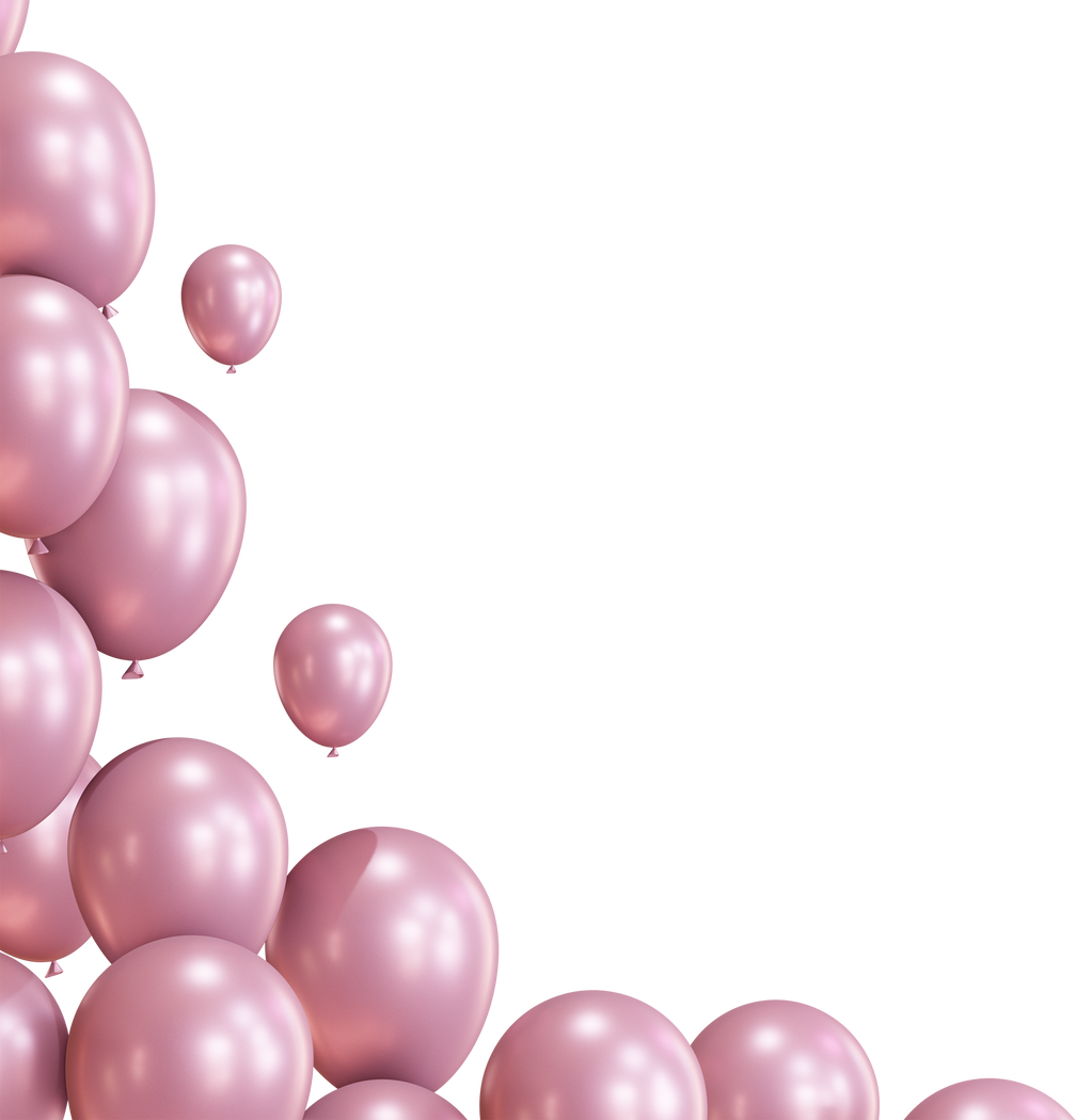 Pink Balloons Frame